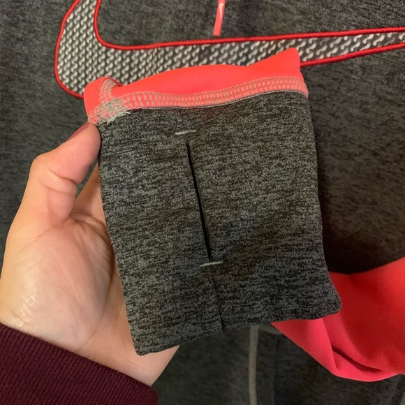 Neon and Grey Women’s Nike Pull Over Hoodie - Picture 5 of 6